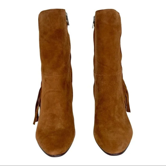 Dolce Vita Rhoda Tan Suede Tasseled Womens Ankle Boots Size 6M - Picture 5 of 16